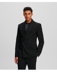 Karl Lagerfeld - Kl Monogram Double-breasted Blazer - Lyst