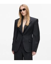 KARL LAGERFELD - Zip Detail Tailored Blazer - Lyst