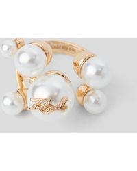 Karl Lagerfeld - K/signature Pearls Ring - Lyst
