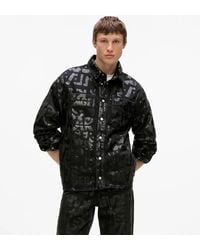 KL Jeans - All-Over Logo Denim Overshirt - Lyst
