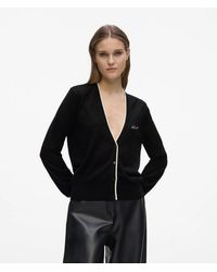 KARL LAGERFELD - Merino Wool Cardigan - Lyst