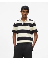KARL LAGERFELD - Ikon Bold Stripe Polo Shirt - Lyst