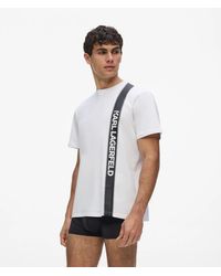 KARL LAGERFELD - Vertical Logo Pajama T-Shirt - Lyst