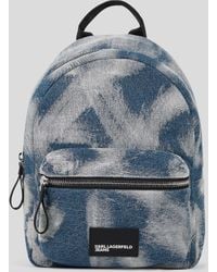 Karl Lagerfeld - Bleached Denim Backpack - Lyst