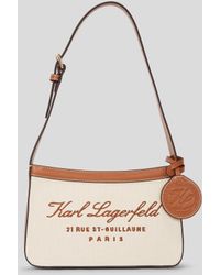 Karl Lagerfeld - Hotel Karl Canvas Shoulder Bag - Lyst