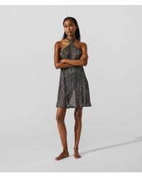KARL LAGERFELD - Metallic Beach Dress - Lyst
