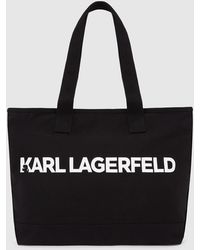 KARL LAGERFELD - Extra Large Logo Tote Bag - Lyst