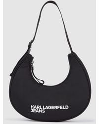 KL Jeans - Sac Bandoulière En Nylon En Demi-Lune Avec Logo, Femme, Taille - Lyst