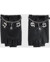 KARL LAGERFELD - Ikon Charms Fingerless Gloves - Lyst