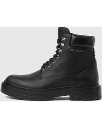 KARL LAGERFELD - Miles Work Boot - Lyst