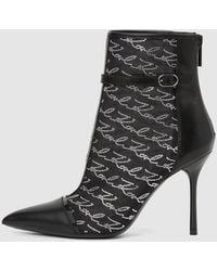 KARL LAGERFELD - Signia Sparkle Ankle Boots - Lyst