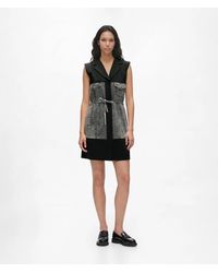 KL Jeans - Denim-Panel Blazer Dress - Lyst