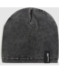 KL Jeans - Washed Logo Patch Beanie - Lyst