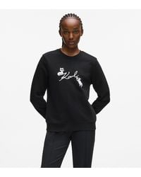 KARL LAGERFELD - Ikon Signature Choupette Sweatshirt - Lyst