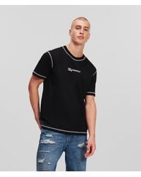 Karl Lagerfeld - T-shirt À Coutures Contrastées Klj - Lyst