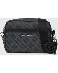 KARL LAGERFELD - Ikon Monogram Elongated Crossbody Bag - Lyst