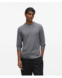 KARL LAGERFELD - Merino Wool Crew Neck Sweater - Lyst