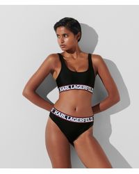 Karl Lagerfeld - Haut De Bikini Avec Logo Karl - Lyst