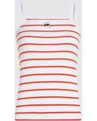 KARL LAGERFELD - Ikon Striped Tank Top, Multicoloured - Lyst