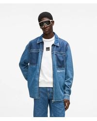 KL Jeans - Two Tone Denim Overshirt - Lyst