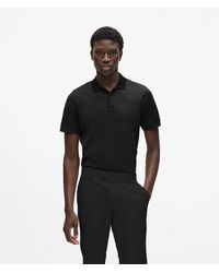 KARL LAGERFELD - Square-Button Polo Shirt - Lyst