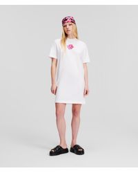 Karl Lagerfeld - Robe T-shirt Klj Monogram - Lyst