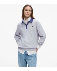 KARL LAGERFELD - Ikon Denim Detail Sweatshirt - Lyst