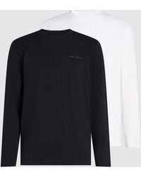 KARL LAGERFELD - Lounge Long-Sleeved T-Shirt – 2 Pack - Lyst