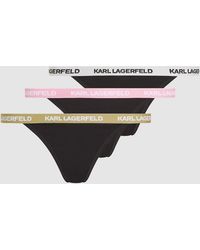 Karl Lagerfeld - Culotte Brésilienne Multicolore Avec Élastique À La Taille – Lot De 3, Femme, Taille - Lyst