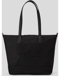 Karl Lagerfeld - K/signature Nylon Medium Tote Bag - Lyst