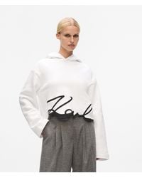 Karl Lagerfeld - Sweat À Capuche Avec Ourlet Signature, Femme, Taille - Lyst