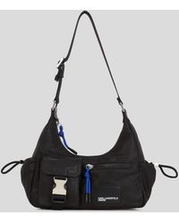 Karl Lagerfeld - Utility Coated Denim Shoulder Bag - Lyst