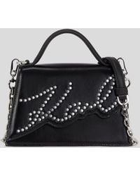 Karl Lagerfeld - K/signature Small Studded Crossbody Bag - Lyst
