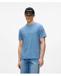KARL LAGERFELD - Monogram Linen Blend T-Shirt - Lyst