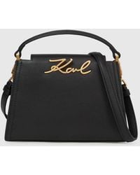 KARL LAGERFELD - K/Signature Mini Top Handle Bag - Lyst