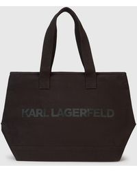 KARL LAGERFELD - Extra Large Logo Tote Bag - Lyst