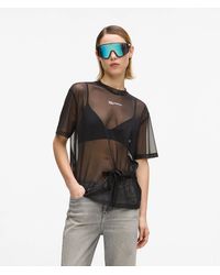 KL Jeans - Mesh Tie Detail T-Shirt - Lyst