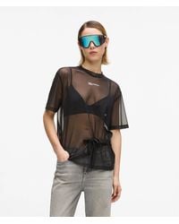 KL Jeans - Mesh Tie Detail T-Shirt - Lyst