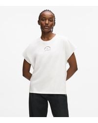 KARL LAGERFELD - Relaxed Rue St-Guillaume Glitter T-Shirt - Lyst