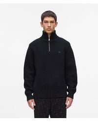KARL LAGERFELD - Half-Zip Turtleneck Sweater - Lyst