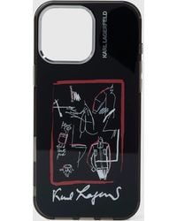 KARL LAGERFELD - Karl Sketches Iphone 16 Pro Max Case - Lyst