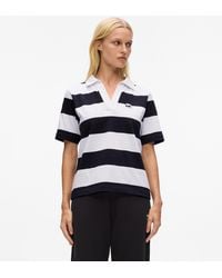 KARL LAGERFELD - Ikon Stripe Polo Shirt - Lyst