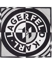 Karl Lagerfeld - K/circle Silk Scarf - Lyst