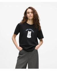 KARL LAGERFELD - Ikon Choupette Sketch T-Shirt - Lyst