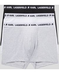 Karl Lagerfeld - Karl Logo Monochrome Trunks - 3 Pack - Lyst