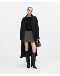 KARL LAGERFELD - Belted Long Wool-Blend Coat - Lyst