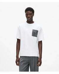 KARL LAGERFELD - Pinstripe Pocket T-Shirt - Lyst