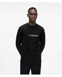 KARL LAGERFELD - Gradient Logo Long-Sleeved T-Shirt - Lyst