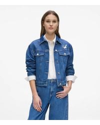 KARL LAGERFELD - Ikon Choupette Denim Jacket - Lyst