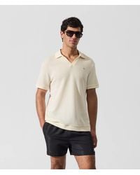KARL LAGERFELD - Metal Monogram Crochet Polo Shirt - Lyst